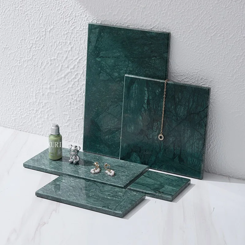 Luxury Marble Metal Jewelry Display Stand European Style Light Necklace Ring Bracelet Earring Jewellery Storage Display Props
