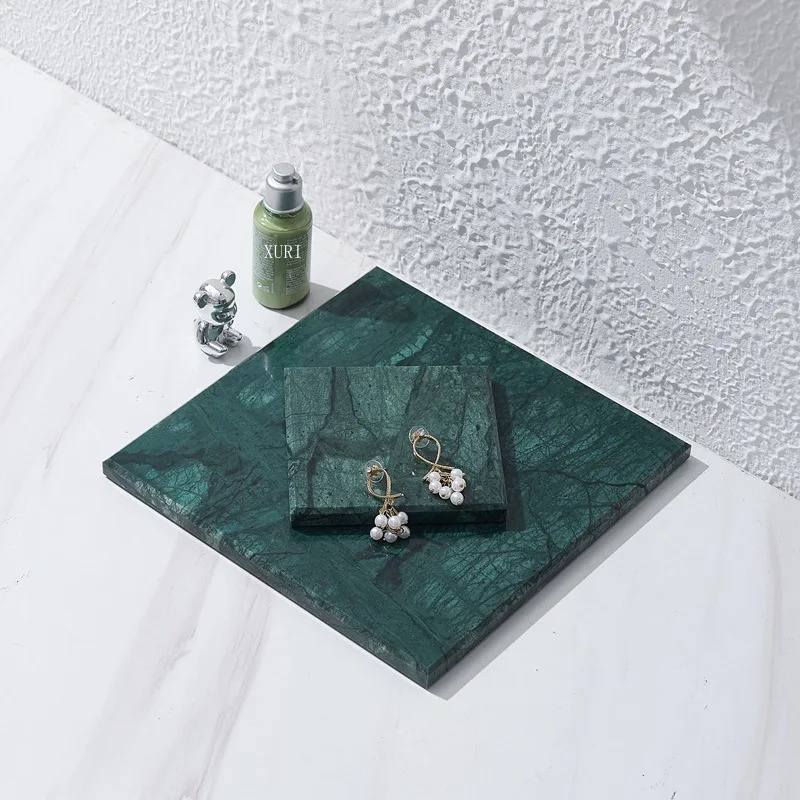 Luxury Marble Metal Jewelry Display Stand European Style Light Necklace Ring Bracelet Earring Jewellery Storage Display Props
