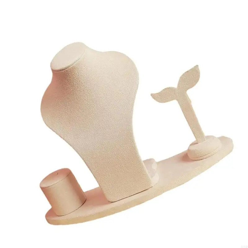 4Pcs/Set Mannequin Bust Jewelry Display Stand Luxury Necklace Ring Earrings Decorative Rack for Stores Use