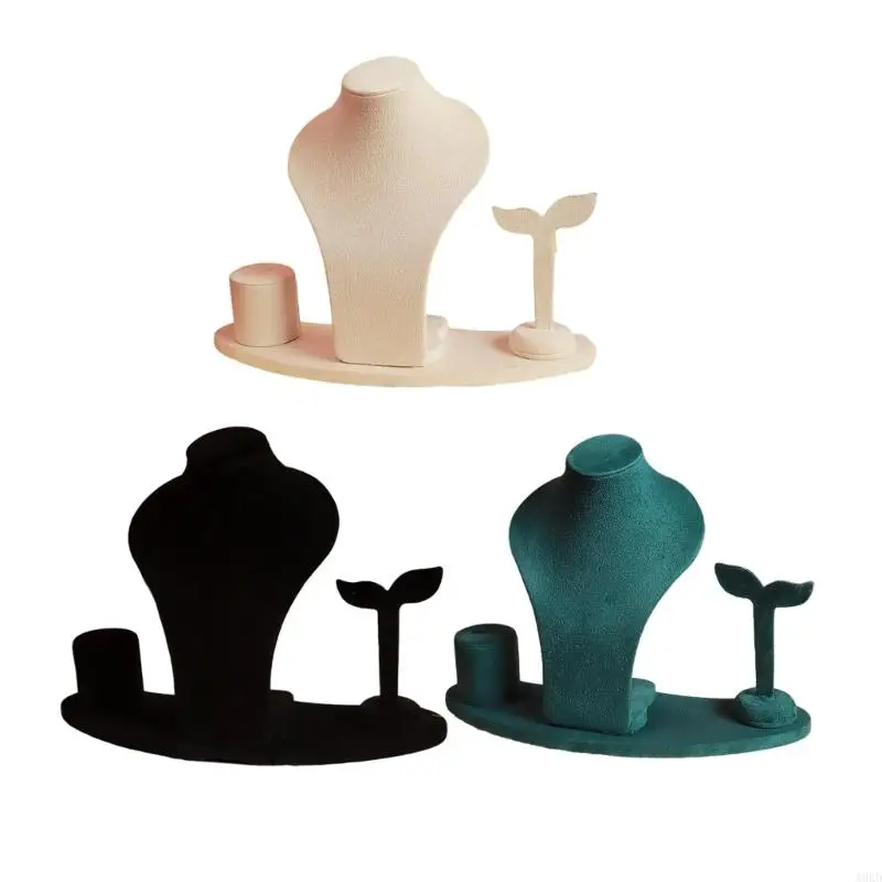 4Pcs/Set Mannequin Bust Jewelry Display Stand Luxury Necklace Ring Earrings Decorative Rack for Stores Use