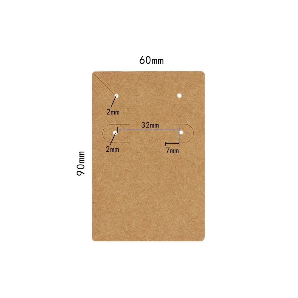 50Pcs 6x9cm Necklace Earring Jewelry Display Paper Card With Or Without Bags Wholesale Packaging Personalized Customized Service