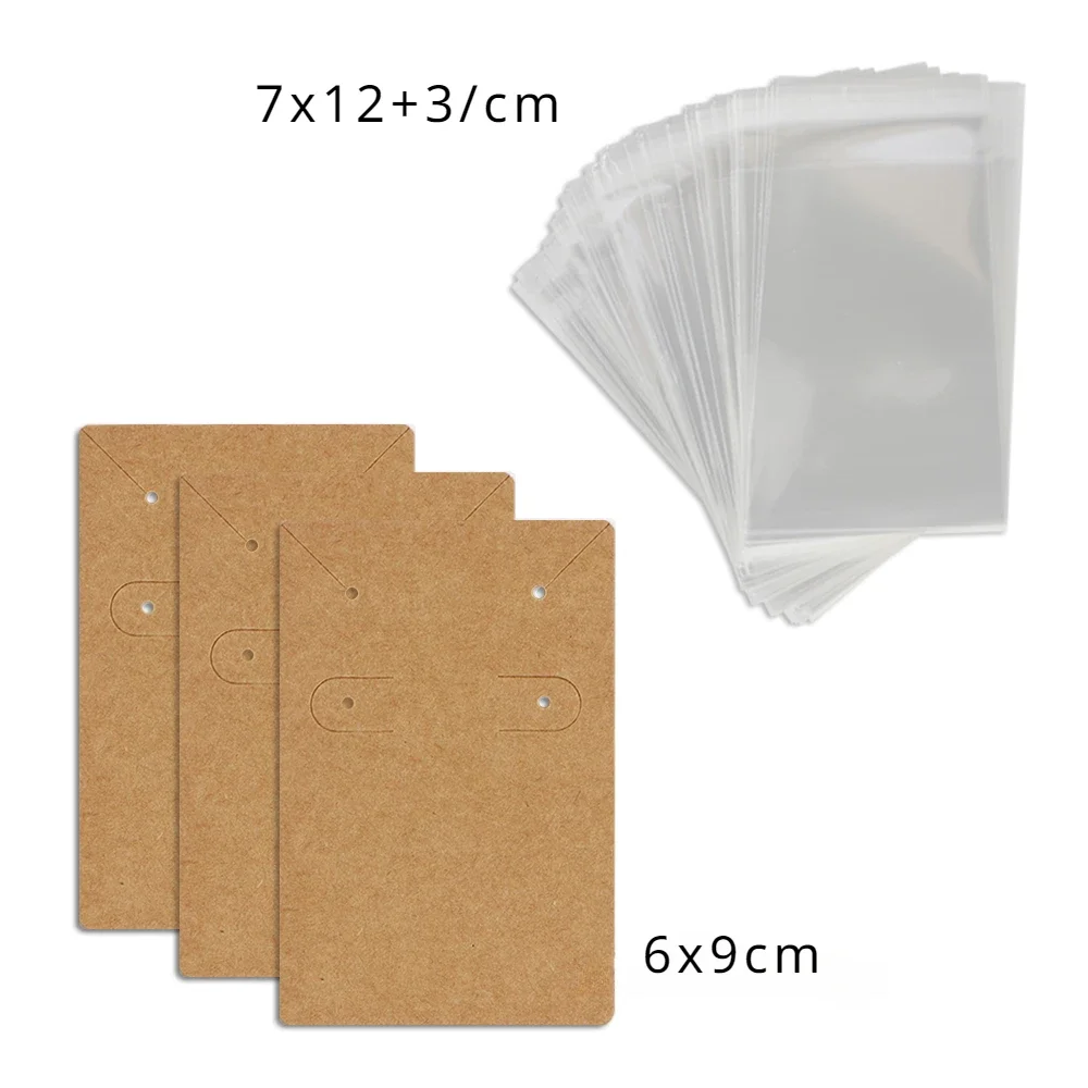 50Pcs 6x9cm Necklace Earring Jewelry Display Paper Card With Or Without Bags Wholesale Packaging Personalized Customized Service