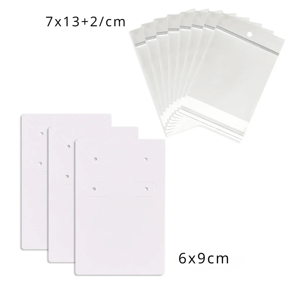 50Pcs 6x9cm Necklace Earring Jewelry Display Paper Card With Or Without Bags Wholesale Packaging Personalized Customized Service