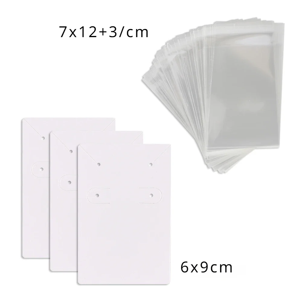 50Pcs 6x9cm Necklace Earring Jewelry Display Paper Card With Or Without Bags Wholesale Packaging Personalized Customized Service