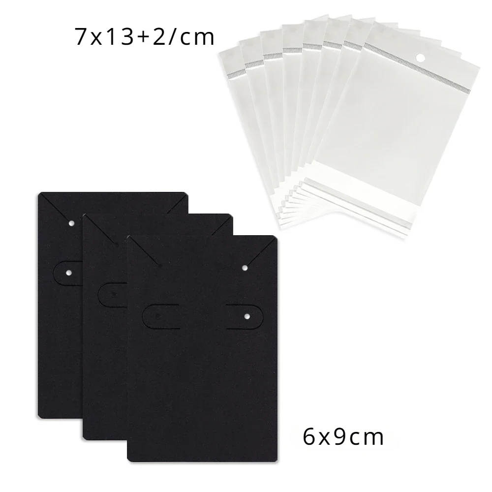 50Pcs 6x9cm Necklace Earring Jewelry Display Paper Card With Or Without Bags Wholesale Packaging Personalized Customized Service