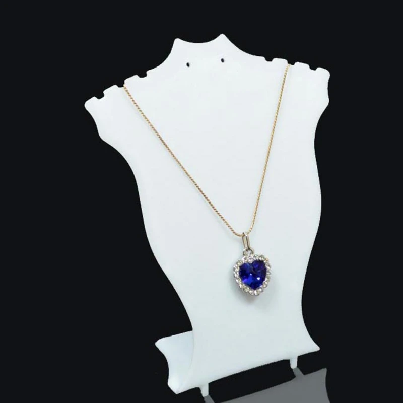 Plastic Mannequin Necklace Display Bust Stand Holder Jewellry Mannequin Bust Rack for Necklaces Pendant Earrings Display Shelf