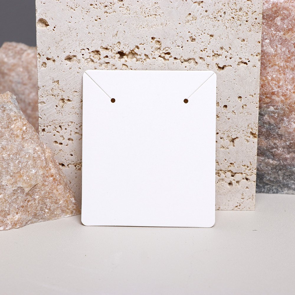 50PCS 6x7cm Blank Necklace Display Cards For Jewelry Earrings Holder Cardboard Small Businesses Packaging Supplies Wholesale