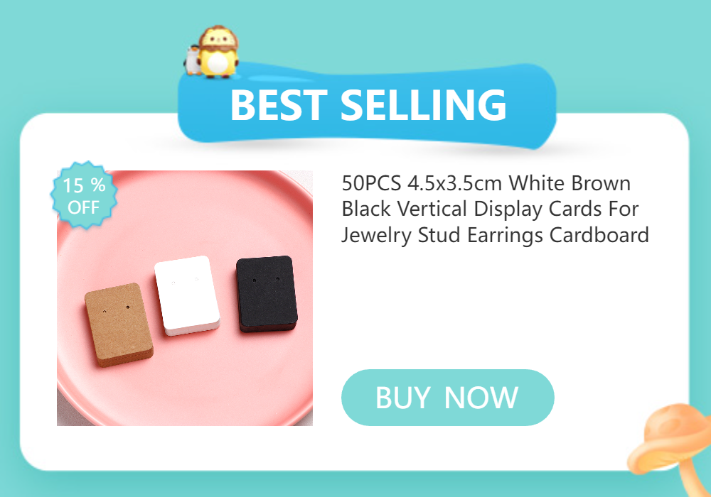 50PCS 6x7cm Blank Necklace Display Cards For Jewelry Earrings Holder Cardboard Small Businesses Packaging Supplies Wholesale