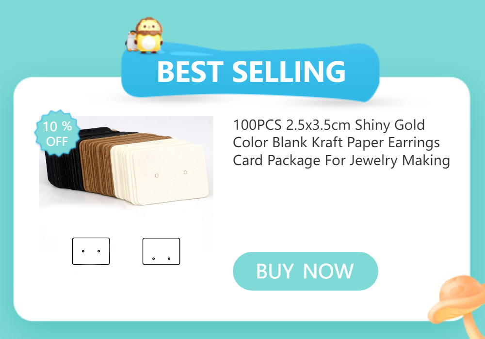 50PCS 6x7cm Blank Necklace Display Cards For Jewelry Earrings Holder Cardboard Small Businesses Packaging Supplies Wholesale