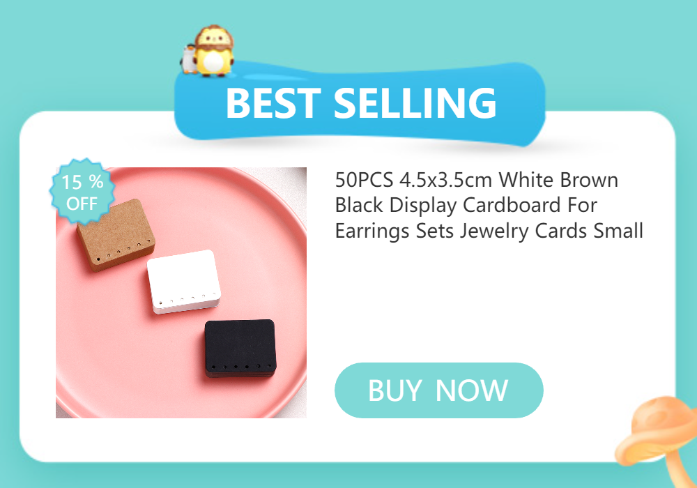 50PCS 6x7cm Blank Necklace Display Cards For Jewelry Earrings Holder Cardboard Small Businesses Packaging Supplies Wholesale