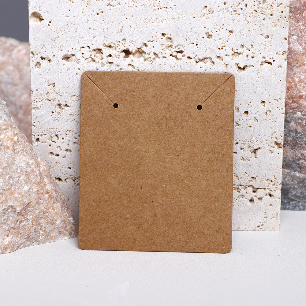 50PCS 6x7cm Blank Necklace Display Cards For Jewelry Earrings Holder Cardboard Small Businesses Packaging Supplies Wholesale