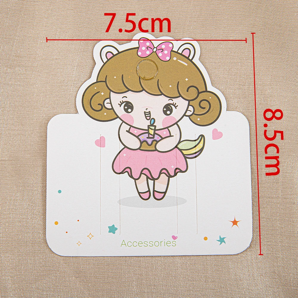 50pcs/Lot Hair Accessories Cardboard&Card Heads Children's Hair Clip Accessories Cards Hang Tags Cards Packaging Paper Cards