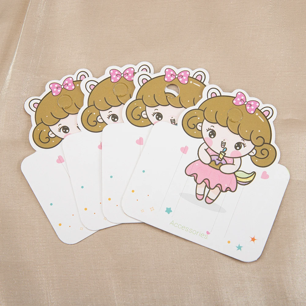 50pcs/Lot Hair Accessories Cardboard&Card Heads Children's Hair Clip Accessories Cards Hang Tags Cards Packaging Paper Cards