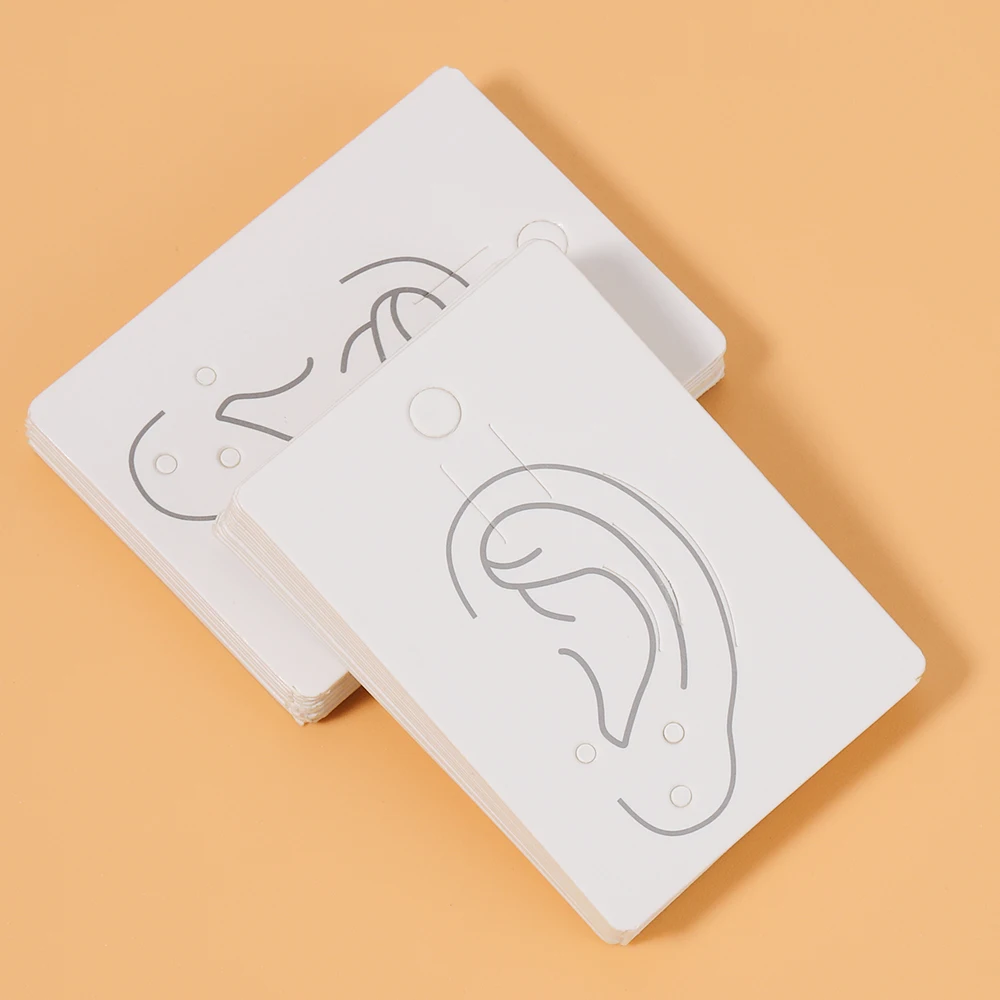 50pcs Earrings Jewelry Display Cards Kraft Paper Packing Tag for diy Jewelry Ear Bone Clip Nails Holder Hanging Retail Price Tag