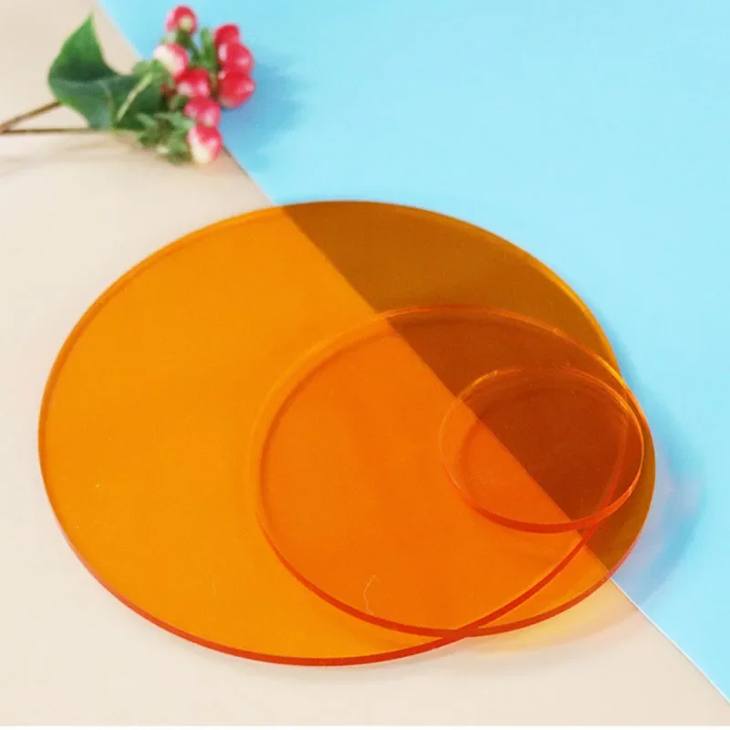 4.5mm thick Round Acrylic Plate Jewelry Tray Colorful Display Organizer Sheets Perspex Round Disc Colorful Board