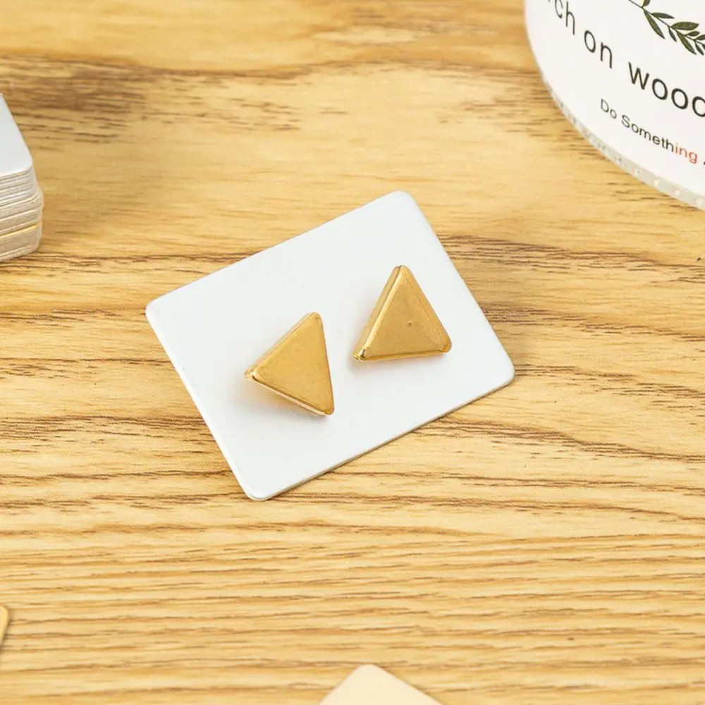 100PCS 2.5x3.5cm Shiny Gold Color Blank Kraft Paper Earrings Card Package For Jewelry Making DIY Accessories Supplies Wholesale