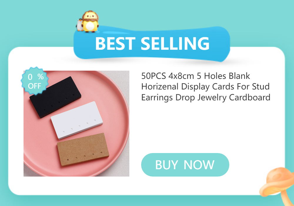100PCS 2.5x3.5cm Shiny Gold Color Blank Kraft Paper Earrings Card Package For Jewelry Making DIY Accessories Supplies Wholesale