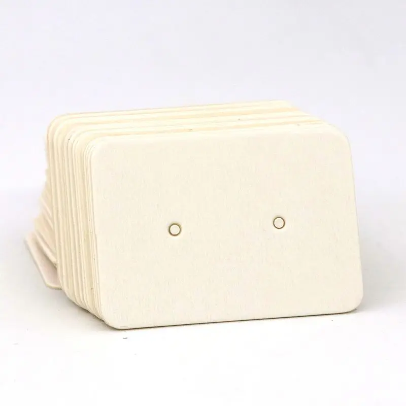 100PCS 2.5x3.5cm Shiny Gold Color Blank Kraft Paper Earrings Card Package For Jewelry Making DIY Accessories Supplies Wholesale