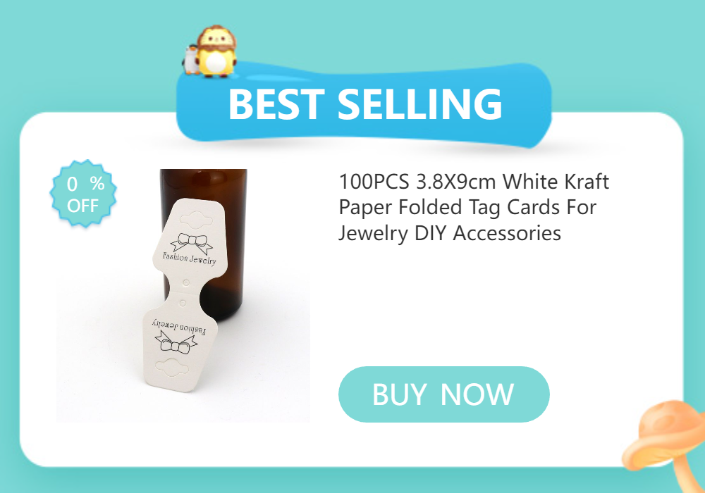 100PCS 2.5x3.5cm Shiny Gold Color Blank Kraft Paper Earrings Card Package For Jewelry Making DIY Accessories Supplies Wholesale