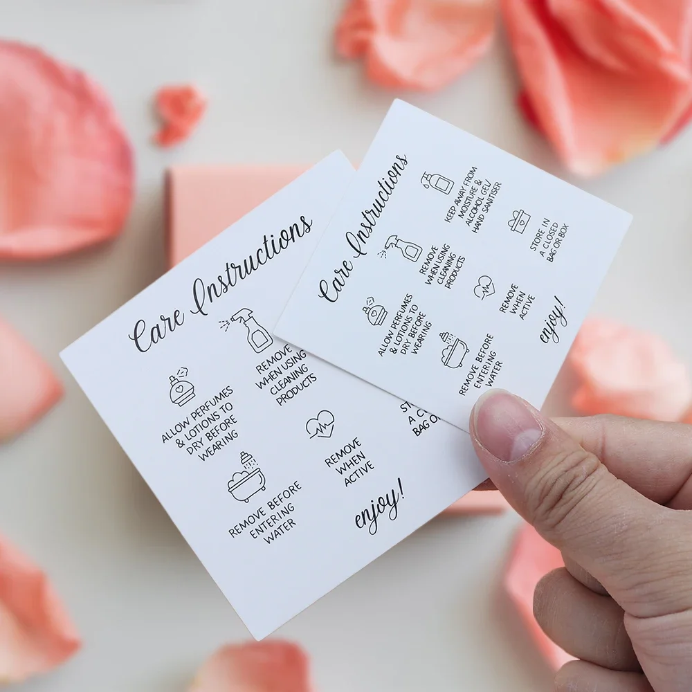 Paper Jewelry Care Cards Gift Necklace Earring Cards Box Packaging For Jewelry Small Businesses Supply 6.5/ 8.5cm
