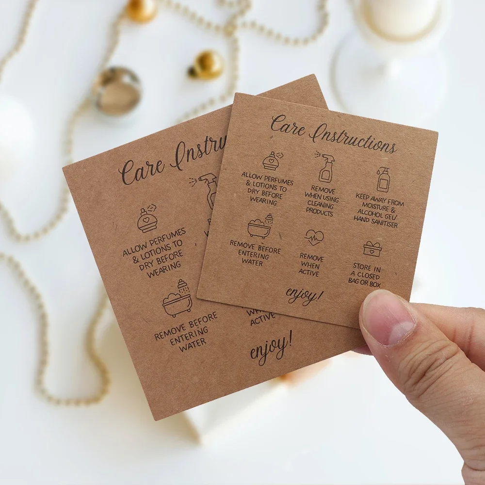 Paper Jewelry Care Cards Gift Necklace Earring Cards Box Packaging For Jewelry Small Businesses Supply 6.5/ 8.5cm