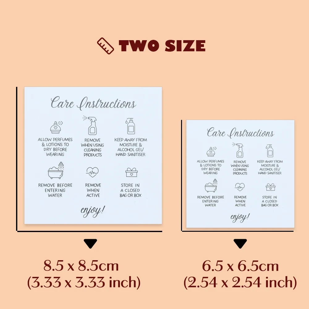 Paper Jewelry Care Cards Gift Necklace Earring Cards Box Packaging For Jewelry Small Businesses Supply 6.5/ 8.5cm