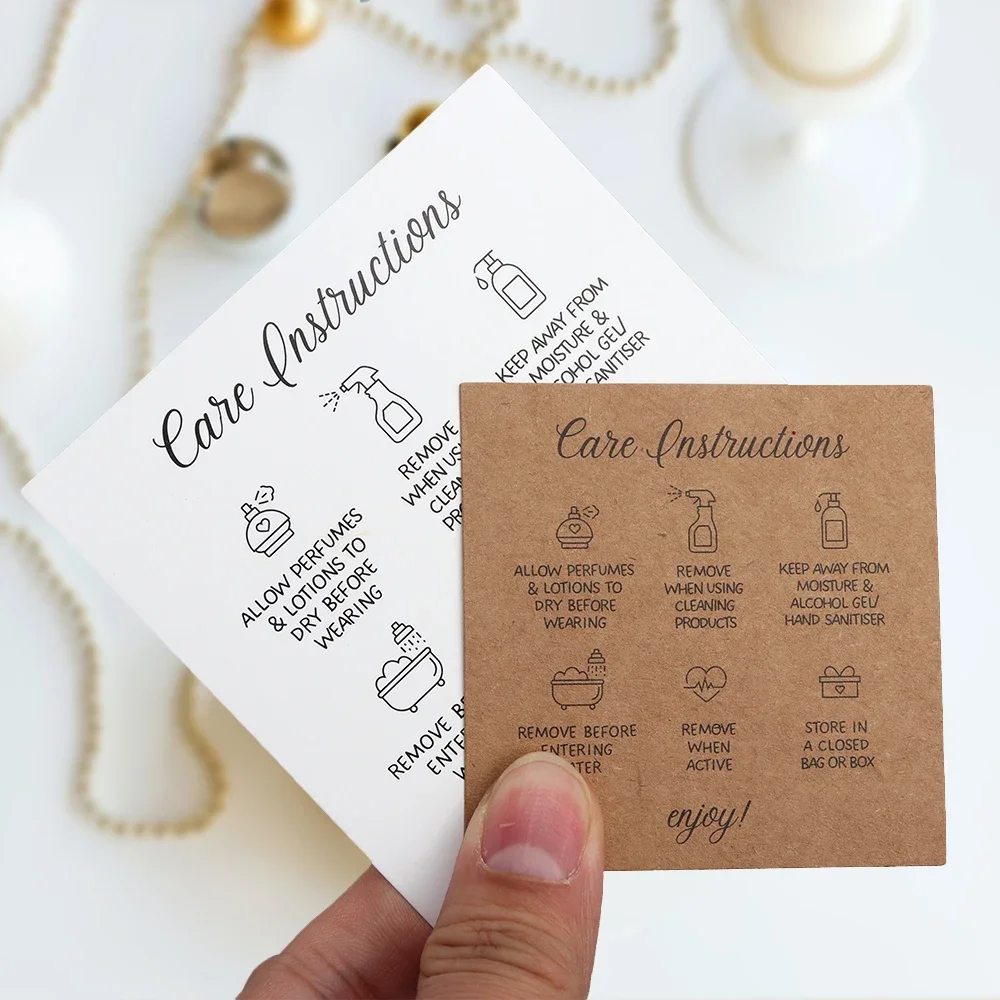 Paper Jewelry Care Cards Gift Necklace Earring Cards Box Packaging For Jewelry Small Businesses Supply 6.5/ 8.5cm