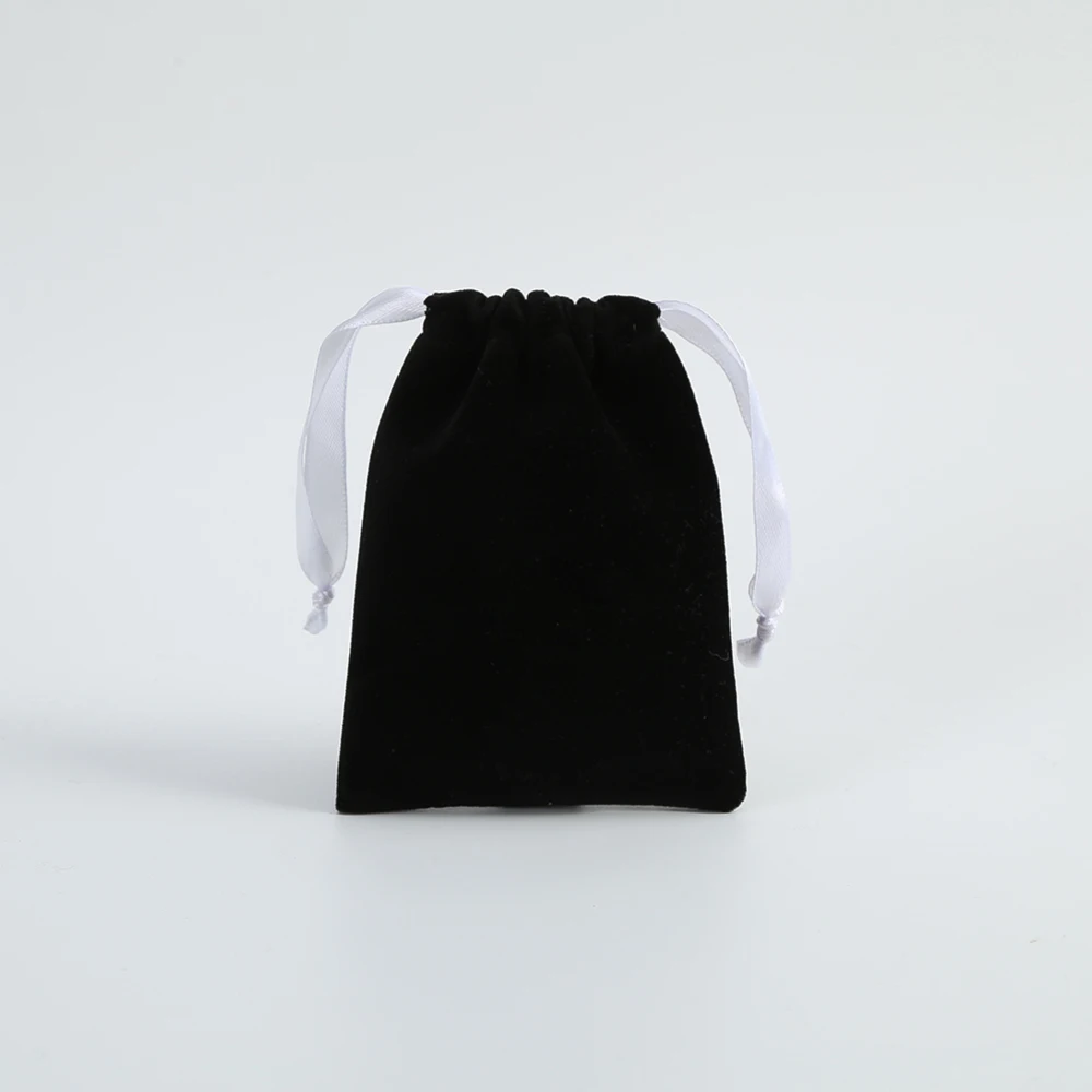 50 Velvet Jewelry Small Gift Bags Mini Size 7X9cm Drawstring Packaging Organizer Pouch For Girl Wedding Favor Candy Goodie Bag