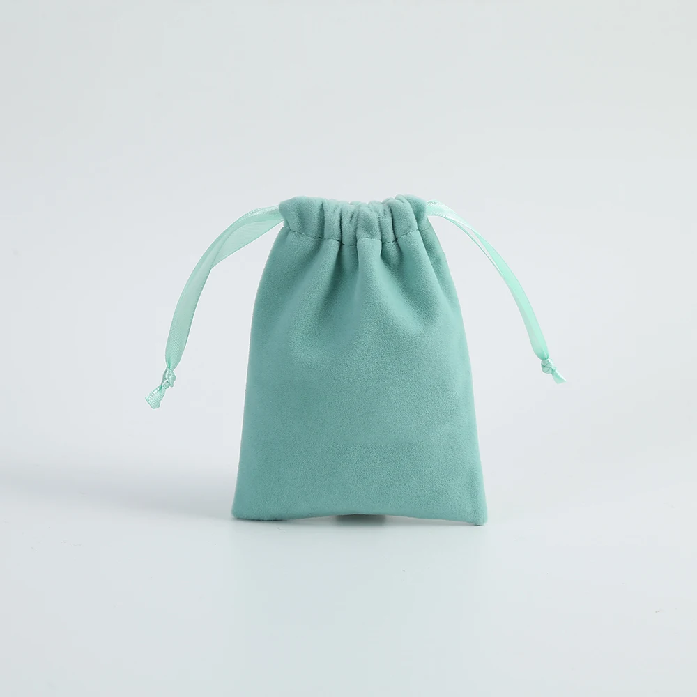50 Velvet Jewelry Small Gift Bags Mini Size 7X9cm Drawstring Packaging Organizer Pouch For Girl Wedding Favor Candy Goodie Bag