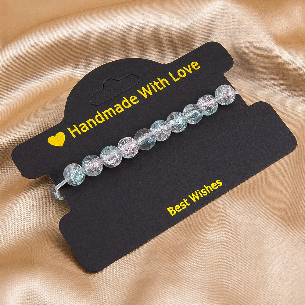 50pcs 100pcs 7.5x9.5cm Handmade with Love Hanging Jewelry Cards Tags Bracelets Packaging for Necklace Display Business Packaging