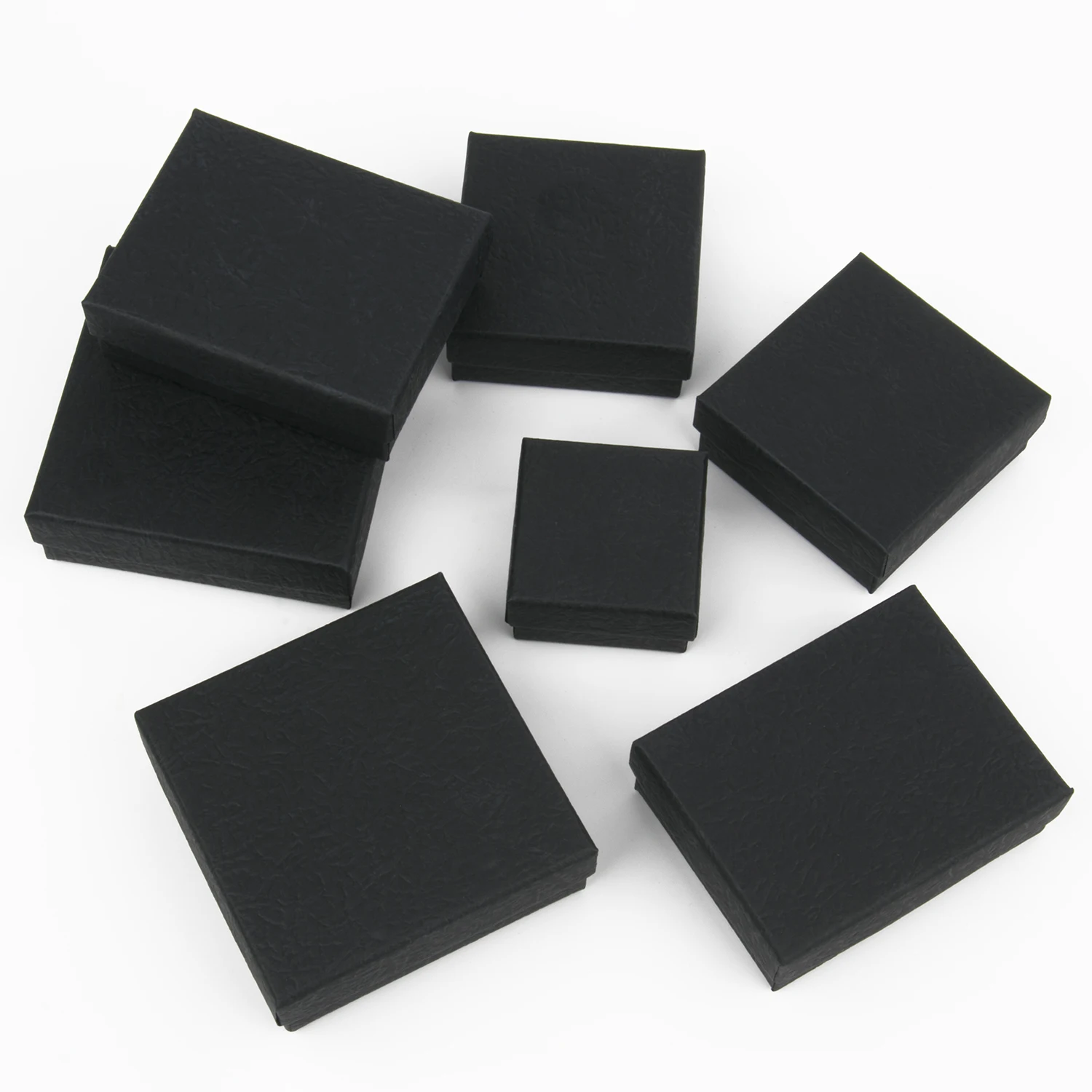 1PC Black Paper Jewelry Box Bracelet Necklace Ring Earring Box Handmde Kraft Wedding Gifts Packaging Box Jewelry Accessories