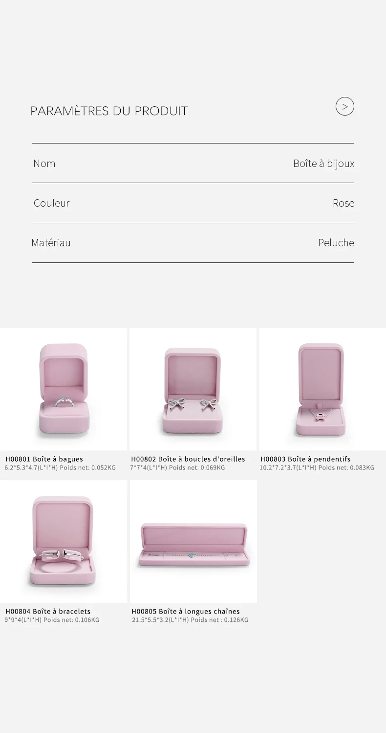 Pink Velvet Jewelry Box Set Jeweler Specialized Cases for Rings, Earrings, Bracelets, Necklaces, Premium Gift Storage Organizer