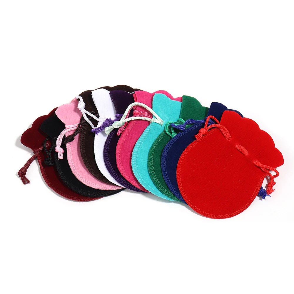 10pcs Gourd Velvet Gifts Bags Colorful Drawstring Jewelry Bags Storage Pouches For Wedding Christmas Party Gifts Packaging Bags