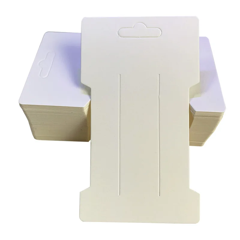 50pcs 6.6x11.5cm Hair Clips Jewelry Display Card Blank Kraft Paper Card Hairclip Price Tag Hairpin Packaging Cardboard Holder