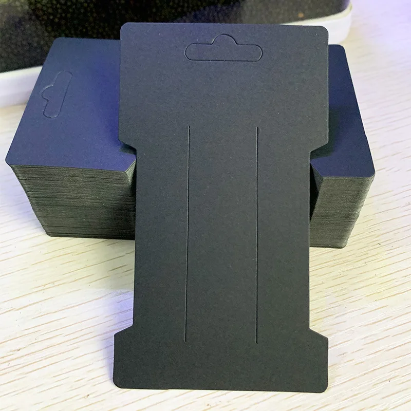 50pcs 6.6x11.5cm Hair Clips Jewelry Display Card Blank Kraft Paper Card Hairclip Price Tag Hairpin Packaging Cardboard Holder