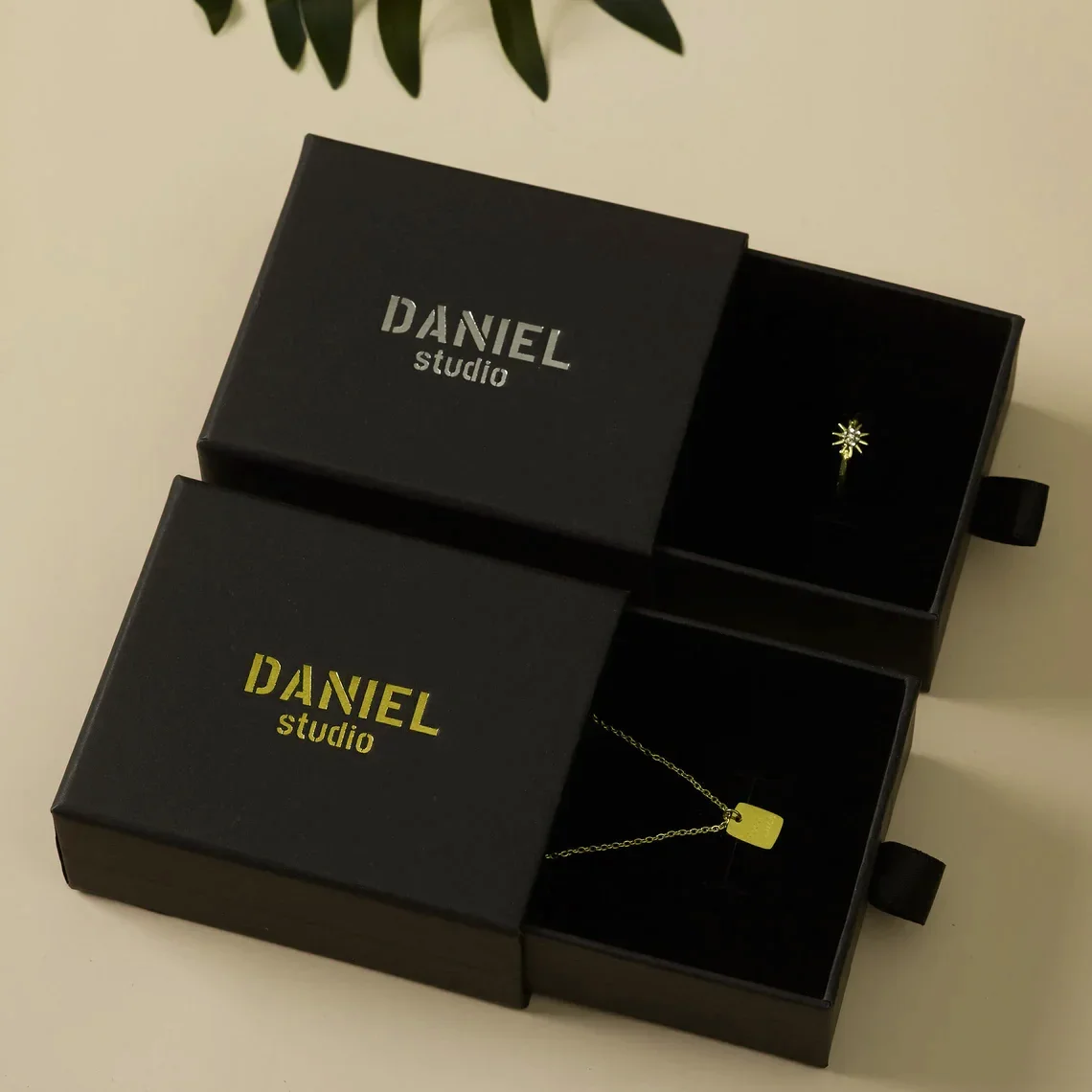 8*8/10*10 1PCS Free Custom Logo Paper Box Necklace Ring Box With Sponge Drawer Box Personalized Exquisite Jewelry Packaging Pack