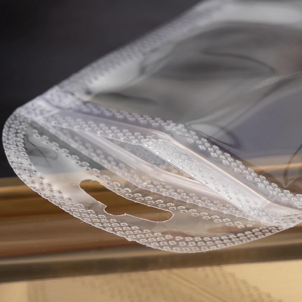 50pcs Transparent Zipper Bags with Hang Hole Thicken Self Sealing OPP Bags
