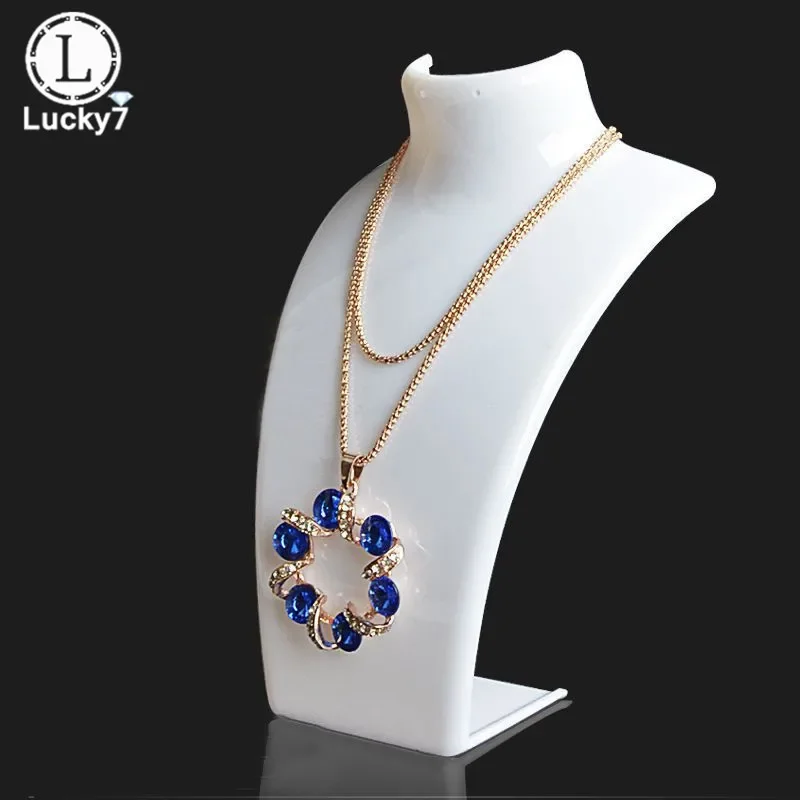 Acrylic Mannequin Necklace Jewelry Display Holder Pendant Earrings Decorate Exhibition Display Stand Shelf