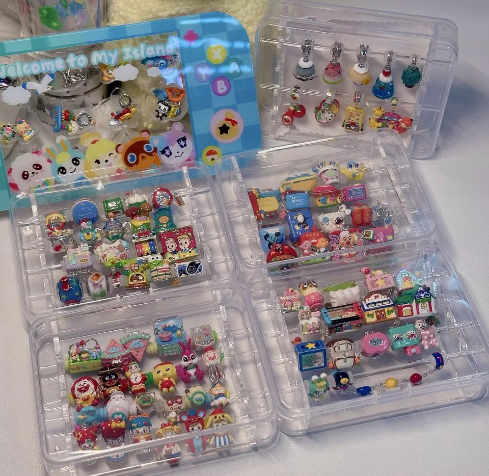 Acrylic Trollbeads Collection Overview Jewelry Storage Box Bracelet Beads Play Tray Organizer Case for Rondelles Charms Holder