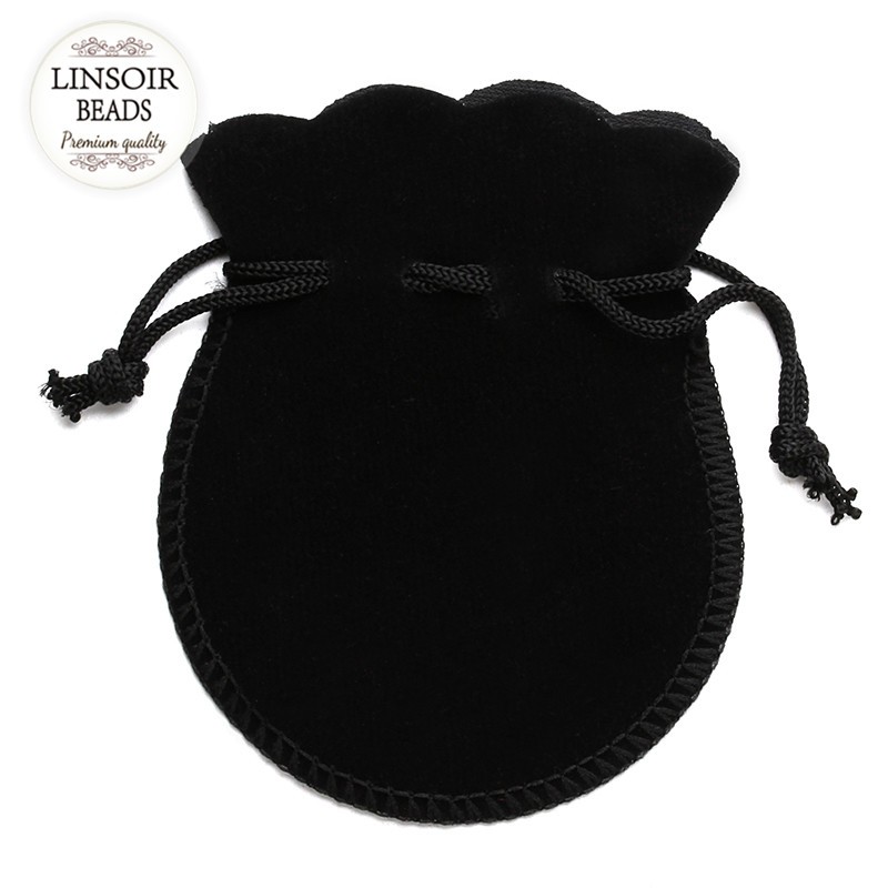 10pcs/lot Fashion 7*9cm Velvet Bag Drawstring Pouch Black/Red Calabash Jewelry Packing Bags Wedding/Christmas Gift Bag F3991