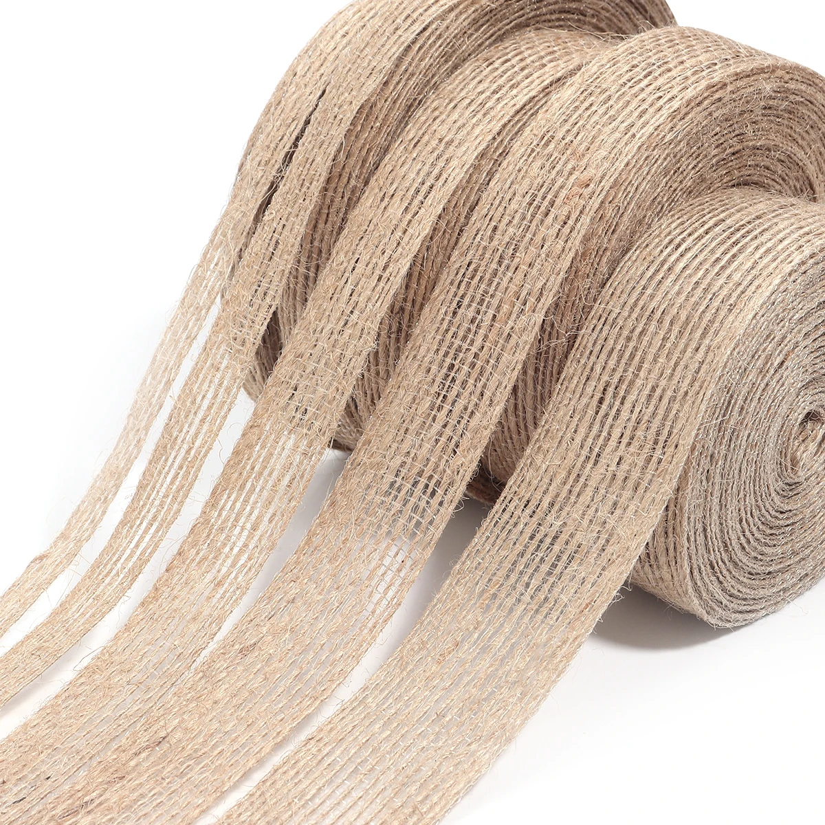 1-10Meter Natural Jute Burlap Ribbons Vintage Linen Burlap Fabric Ribbon for Handmade Crafts Wedding Bouquet Gifts Packaging Bow