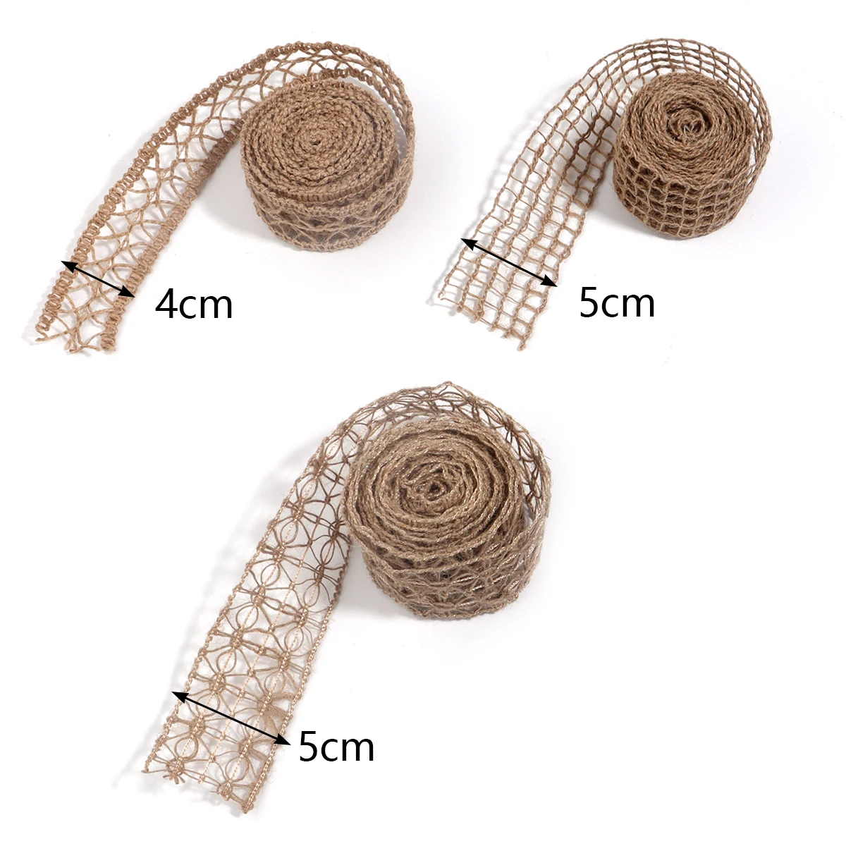1-10Meter Natural Jute Burlap Ribbons Vintage Linen Burlap Fabric Ribbon for Handmade Crafts Wedding Bouquet Gifts Packaging Bow