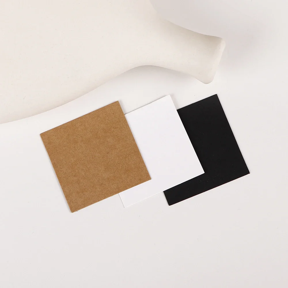 33 Types 50Pcs Square Kraft Cardboards Jewelry Display Card for Earring Label Holder Stand Small Business Packaging Wholesale
