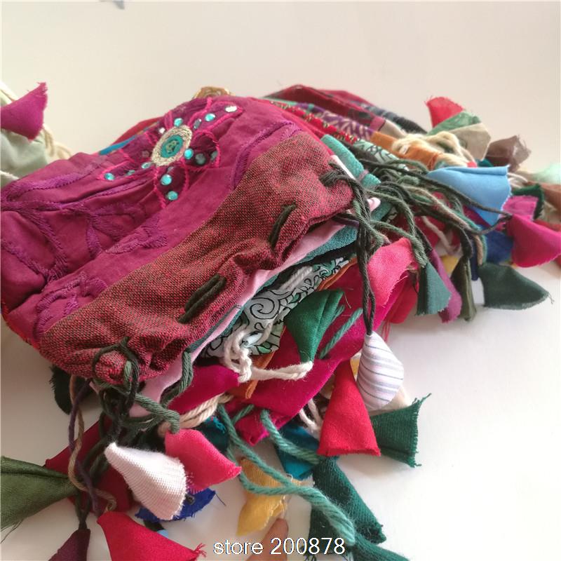 10PCS Mix Nepal Hand Cotton Pouches Jewelry Bags Accessories C18