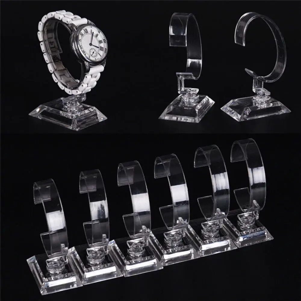 New Transparent Acrylic Sale Show Case Stable Watch Display Rack Wrist Watch Show Stand Exhibition Frame Jewelry Holder