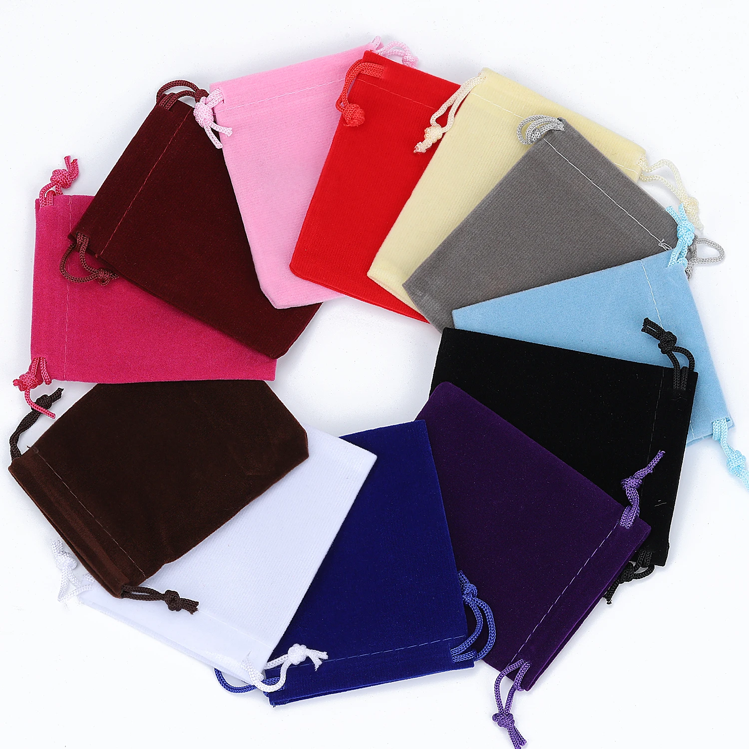 10pcs 7x9cm 9x12cm Velvet Bag Drawstrings Pouches Favor Bag Jewelry Gift Display Packing Bags Flannel Sachet Fabric Jewelry Bag