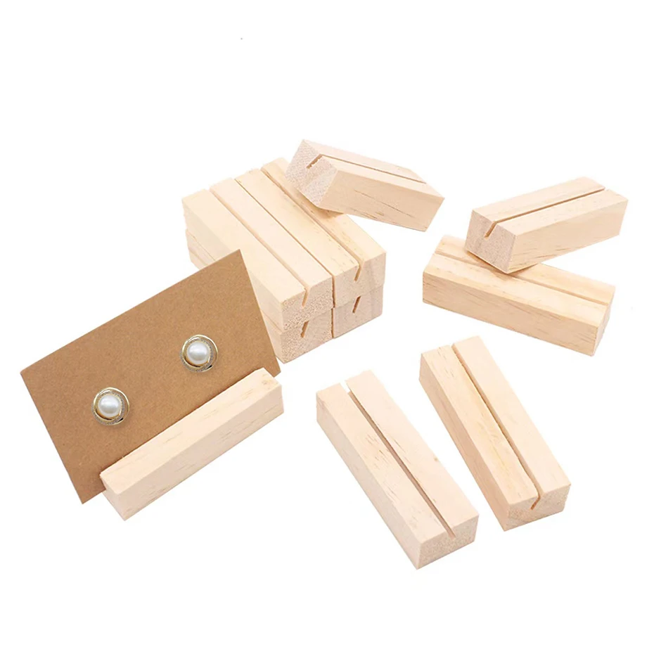 Wood Display Base Jewelry Earrings Necklace Stands Holders Earring Cards Wood Base Retail Exhibitor Decoration