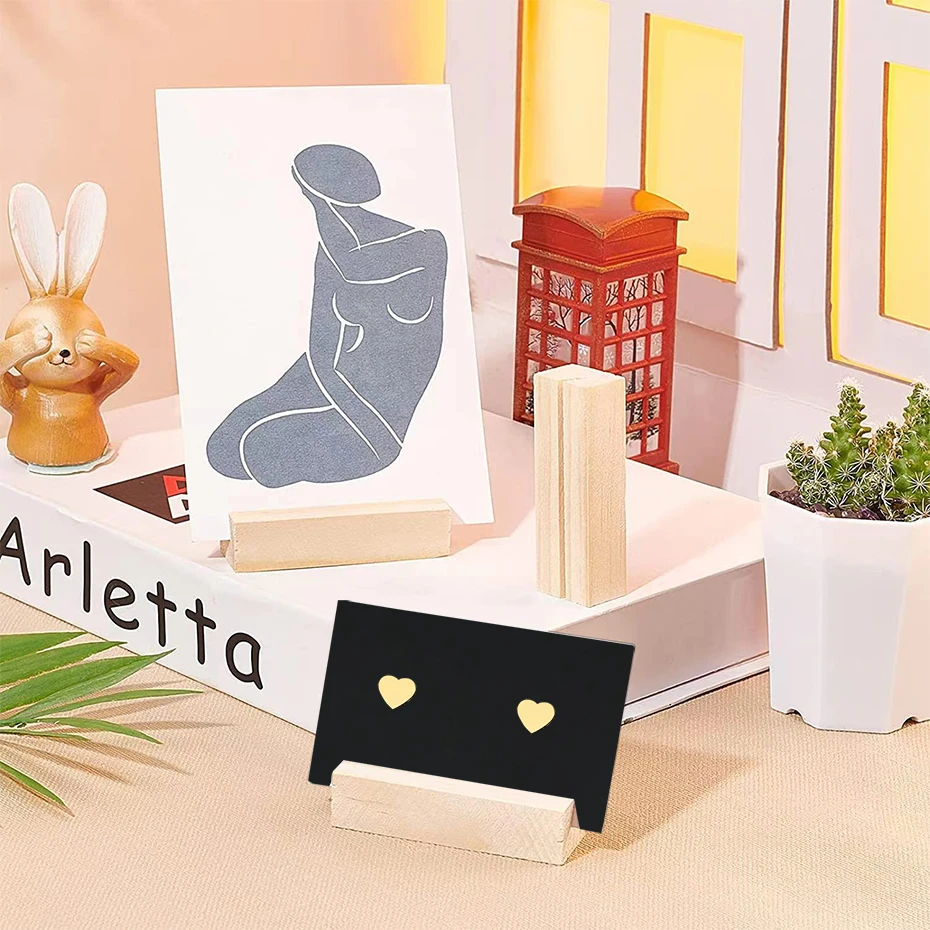 Wood Display Base Jewelry Earrings Necklace Stands Holders Earring Cards Wood Base Retail Exhibitor Decoration