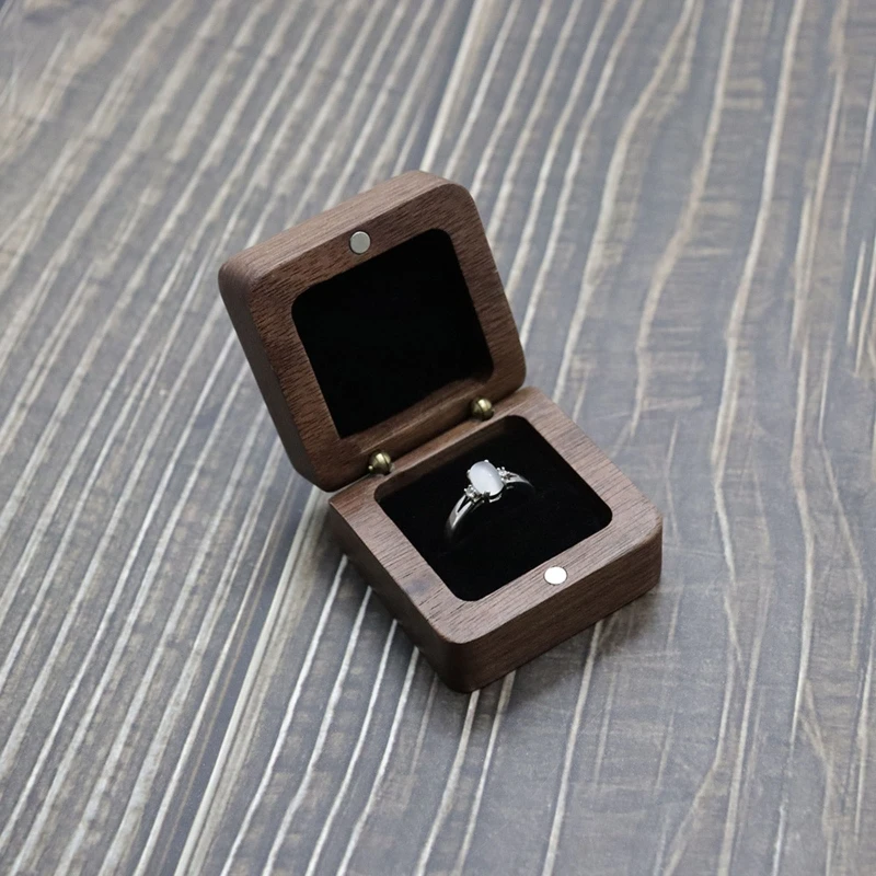 Wood Ring Box Jewelry Boxes and Organizers for Engagement, Proposal, Wedding Gift for Special Occasions