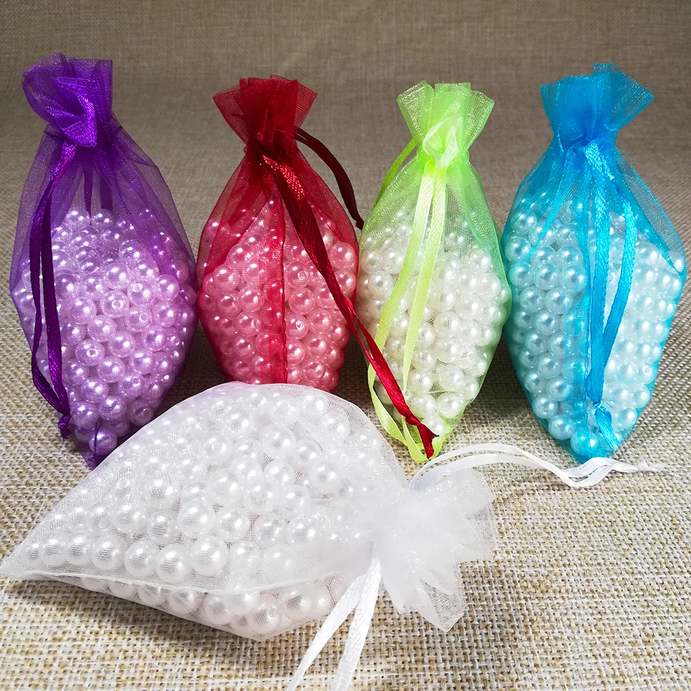 1000pcs 7x9 9x12 10x15 13x18 15x20CM Organza Bags Jewelry Packaging Bags Wedding Party Decoration Gift Bag Box Drawstring Pouch